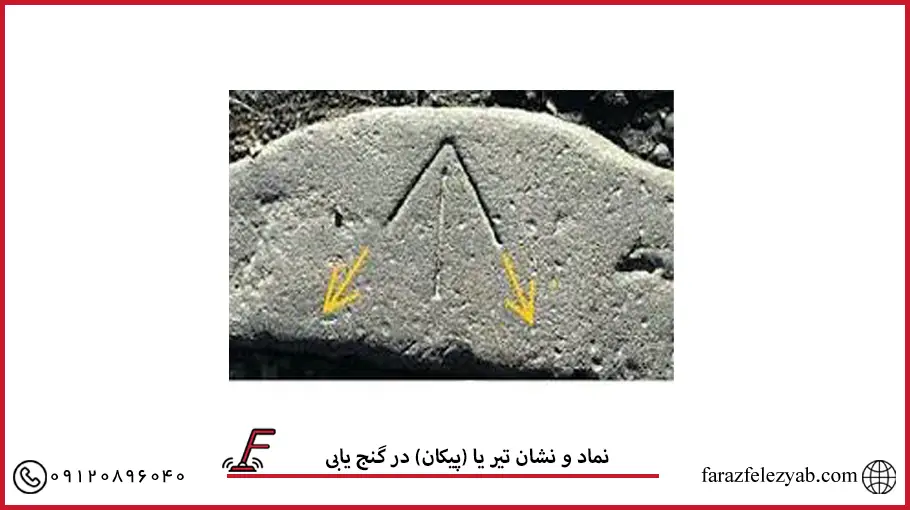 نماد و نشان تیر یا (پیکان) در گنج یابی
